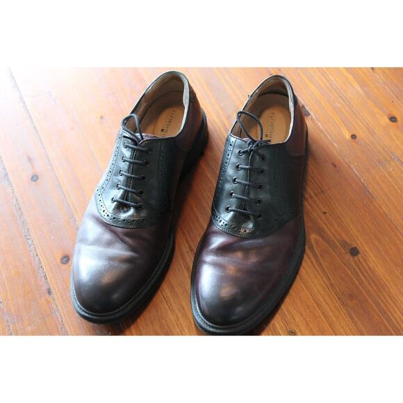 Florsheim Burgundy/Black Plain Toe Saddle Oxford Size 11.5 *NICE main image 8